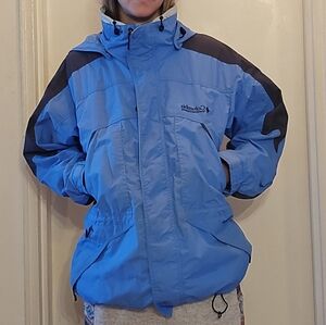COLUMBIA Light Blue and Dark Gray Women's Ski Jacket